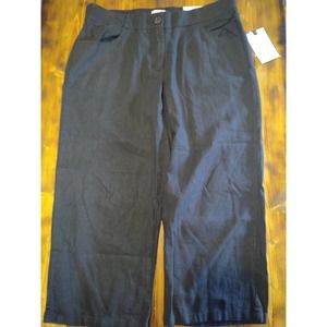 Dana Buchman black size 8 capri  pants new with tags comfort waste